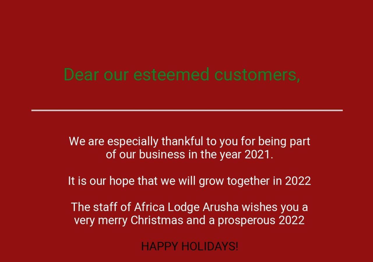 Africa Lodge Arusha Nkoaranga Exterior foto